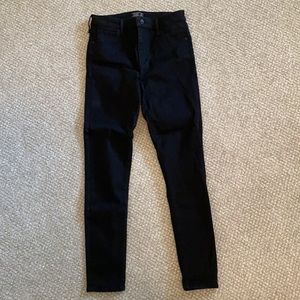 black abercrombie & fitch high rise skinny jeans.